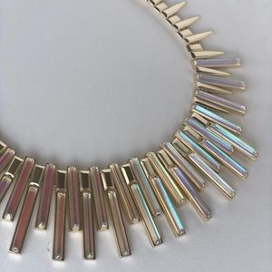 Kendra Scott gold dichroic statement necklace